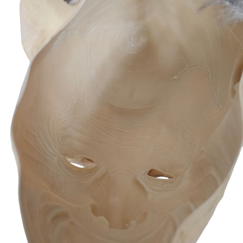 Halloween Realistic Wrinkled Old Man Silver Hair Latex Mask‎ Unisex Adult I52 - Picture 8 of 9